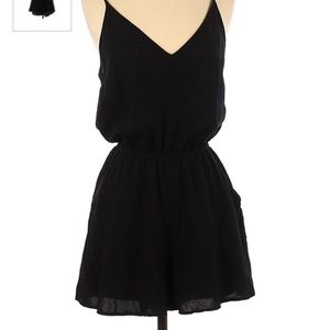 Divided by H&M Black Solid Romper